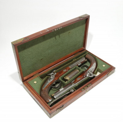 Image for Lot Cased Pistol Set English 1841 Gameson & Co
