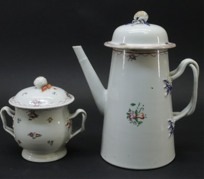Image for Lot Chinese Export Teapot  Bowl 18/19th C