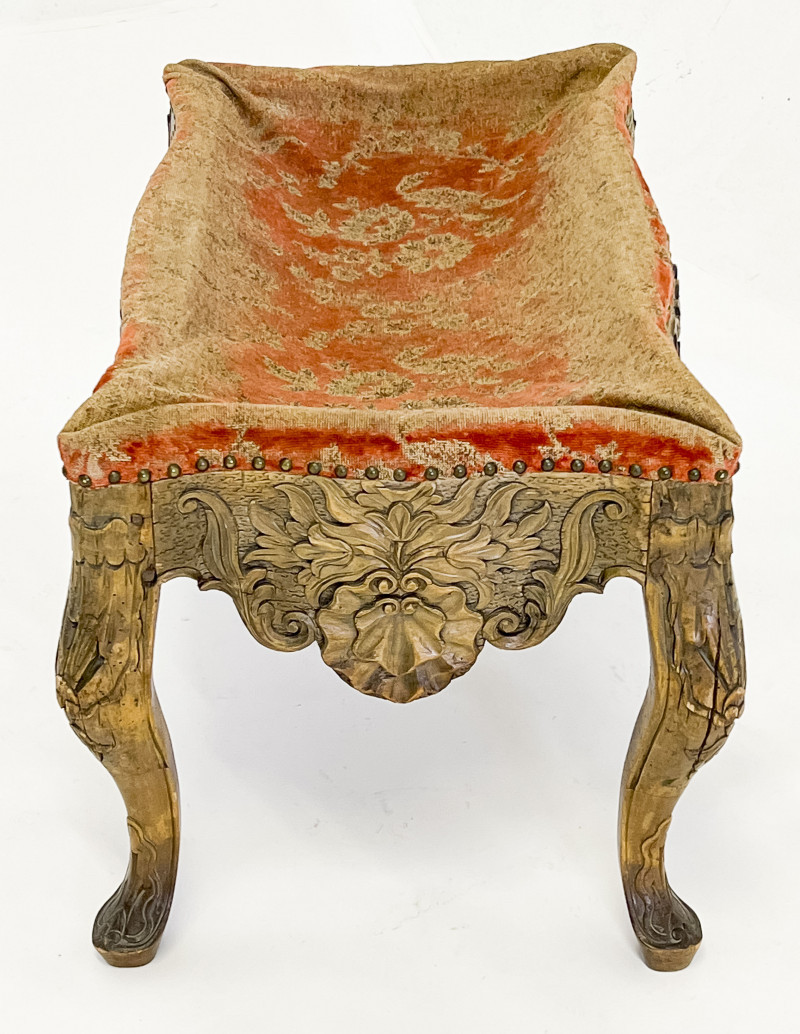 Louis XIV Carved and Upholstered Bench