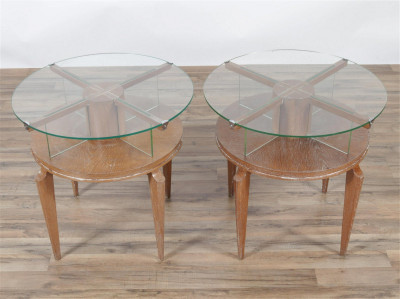 Possibly Jean Prouve Round End Tables