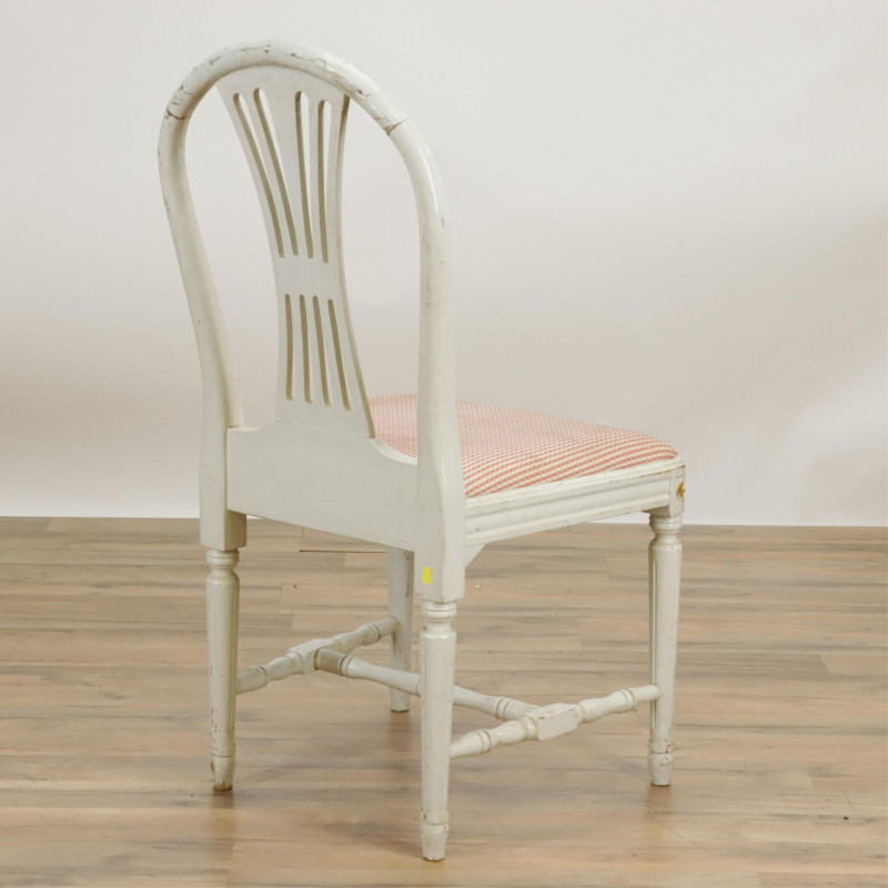 Image 5 of lot 4 Gustavian Style Balloon Back Dining Chairs