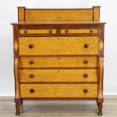 Image for Lot American Classical Bird&apos;s Eye Maple/Mahog Chest