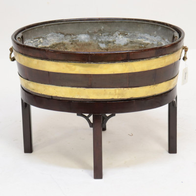 George III Brass Bound Mahogany Wine Cooler