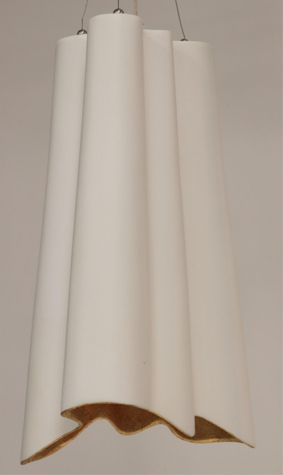 Image for Lot Contemporary Ceramic "Hanging Drape" Lantern