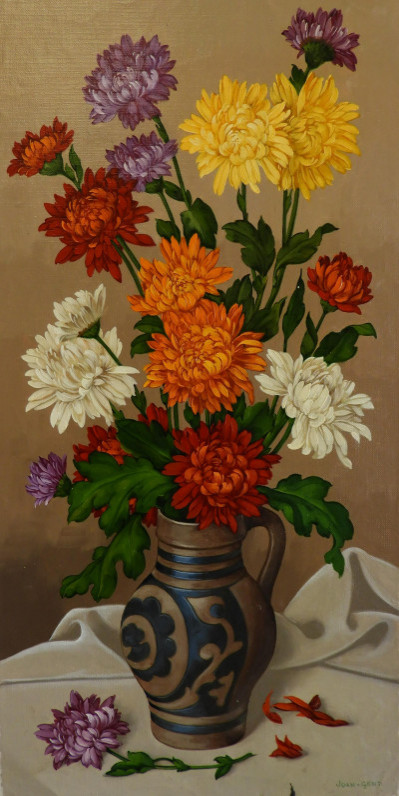 Image for Lot Joan B. N. Van Gent - Chrysanthemum Still Life II