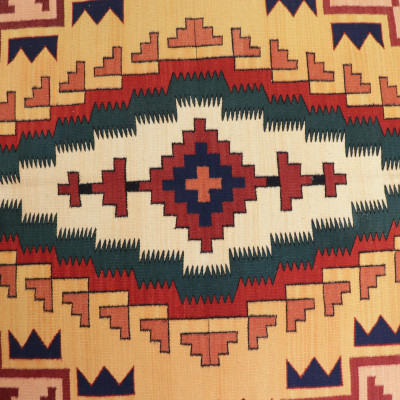 Image for Lot Zapotec Oaxaca Mexican Wool  Carpet - 9 x 12