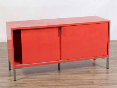 Image for Lot Modern Red Lacquer Cabinet