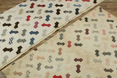 Image for Lot Two Vintage Quilts: &apos;Bowties&apos;/&apos;Diagonal Arrows&apos;