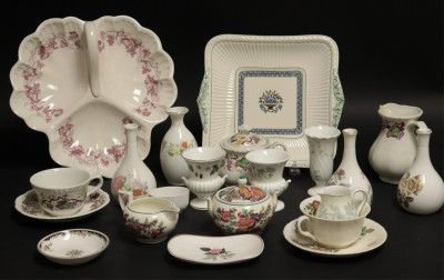 Image for Lot Group Florally Decorated Wedgwood Items
