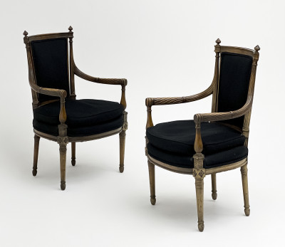 Image for Lot Pair of Louis XVI Style Chairs