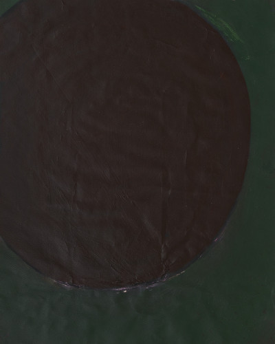 Image for Lot Unknown Artist - Untitled (Black circle on green)