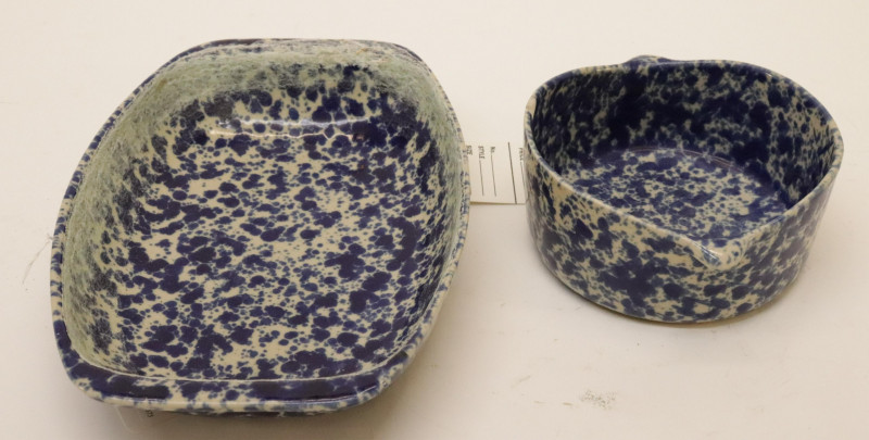 Bennington Agate Blue Pottery Partial Svc For 12