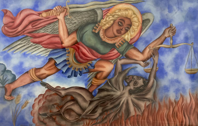 Title Juan Alcázar - Untitled (Angel in Battle) / Artist