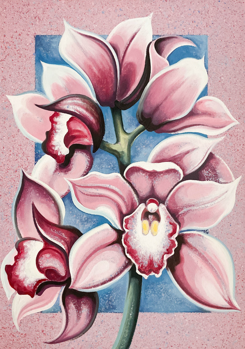 Lowell Nesbitt - Pink Orchids