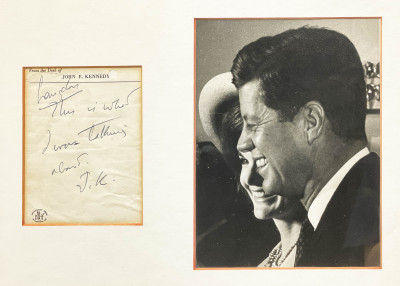 Title John F. Kennedy Hand Written Note / Artist
