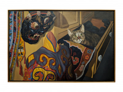 Image 1 of lot Jack Beal - Cat and mask