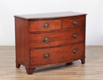 Image for Lot David Latesta Cherry Bowfront Chest