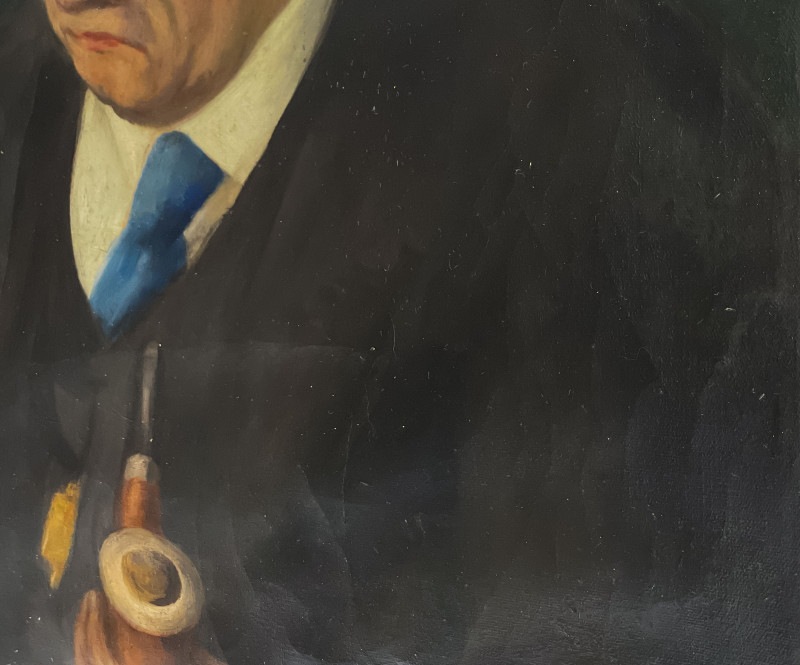 Artist Unknown - Portrait of a Man With a Pipe
