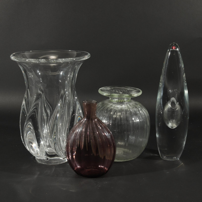 Image 1 of lot 4 Modern Glass Vases; Sarpaneva