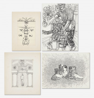 Image for Lot Jonathan Loew - Group, four (4) ink drawings