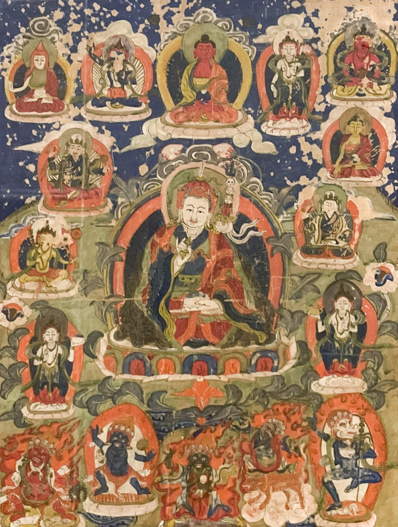 Tibetan Thangka of Padmasambhava