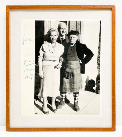 For Jane (Photograph with Pablo Picasso with Signature)