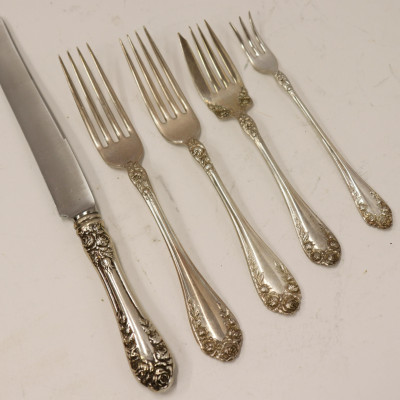 Image for Lot R. Wallce & Sons Sterling Silver Flatware Service