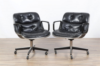 Image for Lot Pair Charles Pollack for Knoll Office Chairs