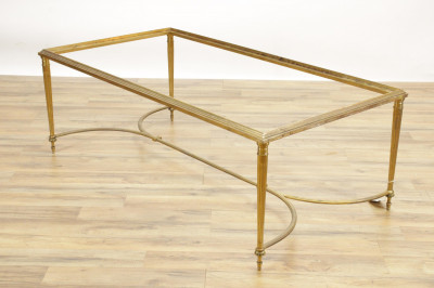 Image for Lot NeoClassic Style Gilt Brass Coffee Table
