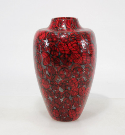 Image for Lot Vittorio Ferro - Red Glass Vase