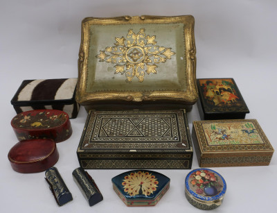 Image for Lot 11 Decorative Boxes, Jewelry & others