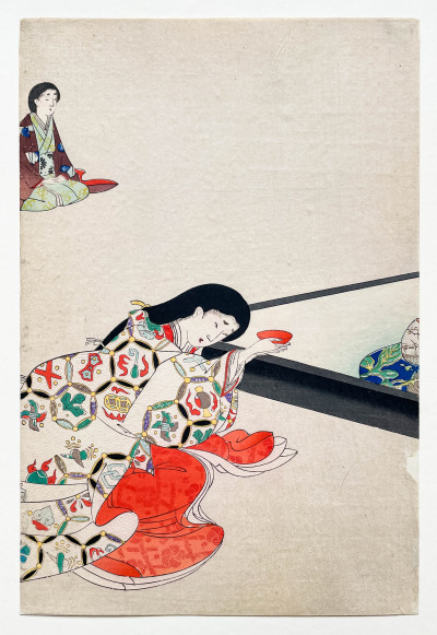 Toyohara Chikanobu  - Paying Respect, Triptych