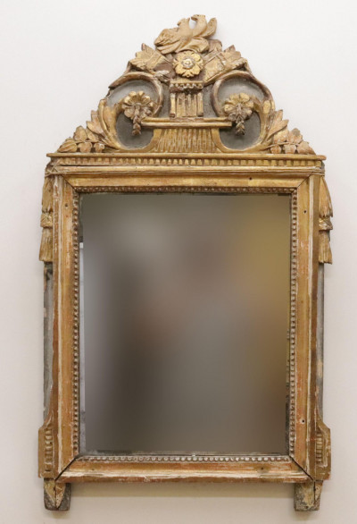 Image for Lot Louis XVI Giltwood Mirror 18th C