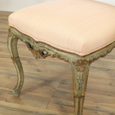 Image 3 of lot 18th C Venetian Rococo Paint Decorated Side Chair