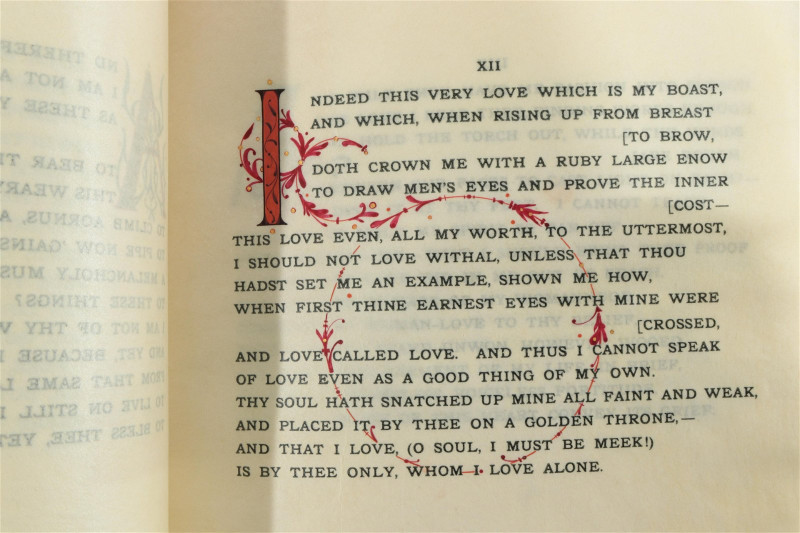 Illuminated Sonnet From The Portuguese, 1901