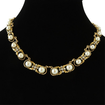 Image for Lot Diamond and Pearl Necklace