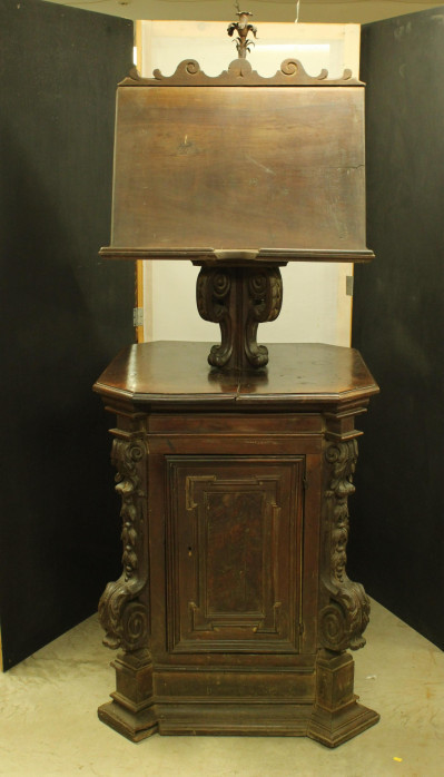 Image for Lot Italian Baroque Style Lectern with Bible Stand