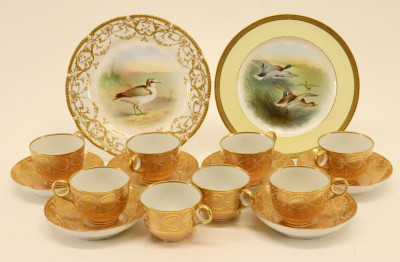 Image for Lot English Plates &amp; Cups, Barrflight &amp; Barr, 19th C.