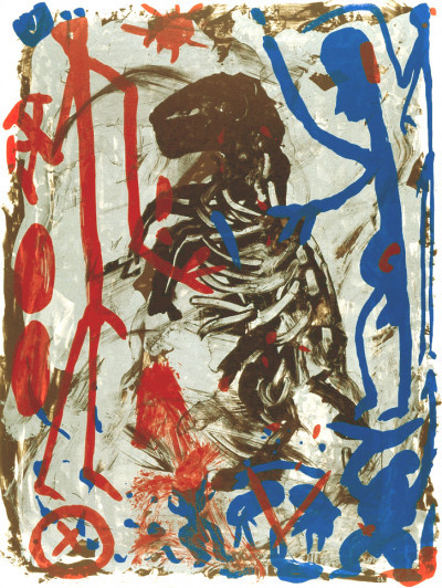 A.R. Penck - Untitled (from the portfolio "Lettre International")