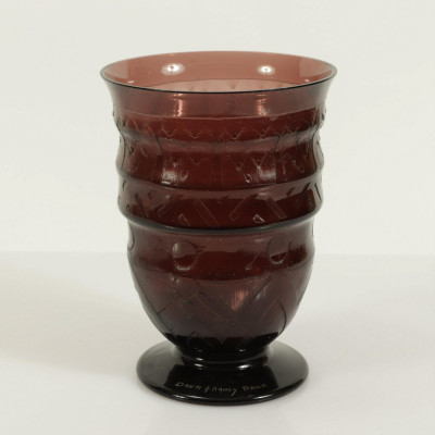 Image for Lot Daum Nancy - Acid Etched Art Deco Vase