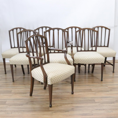 Image for Lot Set of 8 Late George III Mahogany Dining Chairs