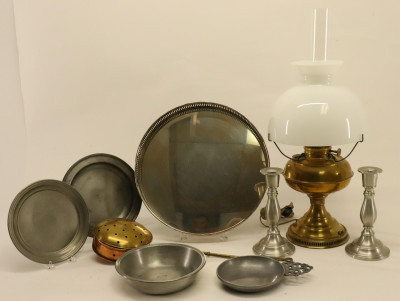Image for Lot 19th-20th C. Metal Objects, Rayo Brass Lamp