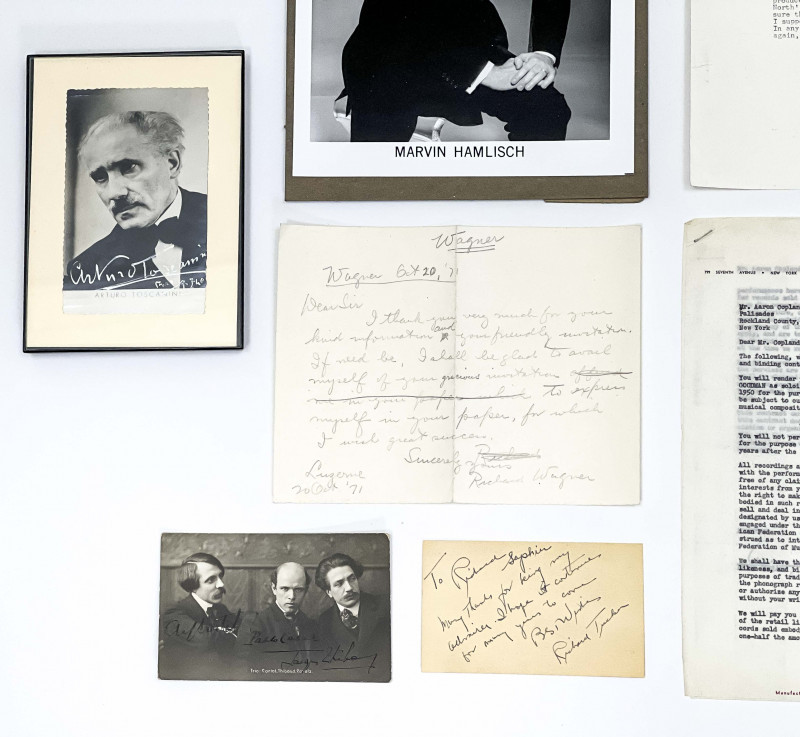Group of Autographs, Contracts, and Letters from 20th Century Musicians