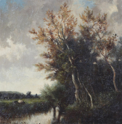 Title Jules Dupre - Landscape with River, O/C / Artist