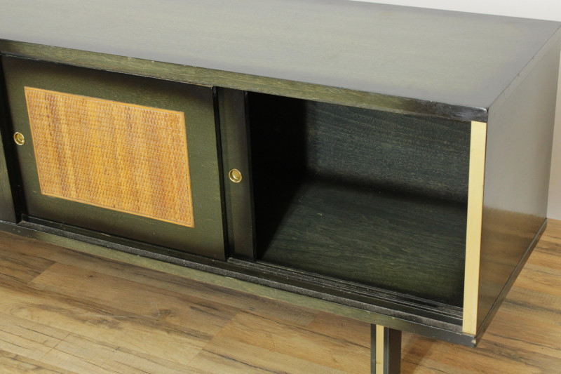 Image 2 of lot 1950&apos;s Brass  Green Stained to Black Cabinet