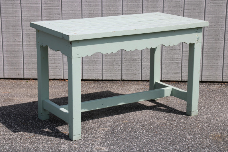 Green Painted Garden Table