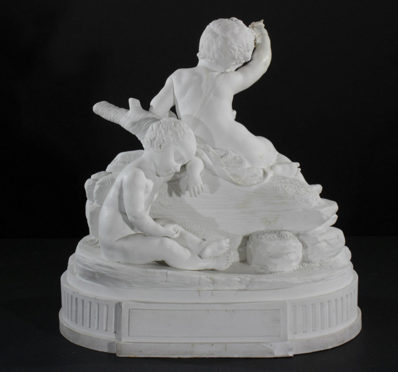 Image 4 of lot 2 Continental Bisque Porcelain Groups