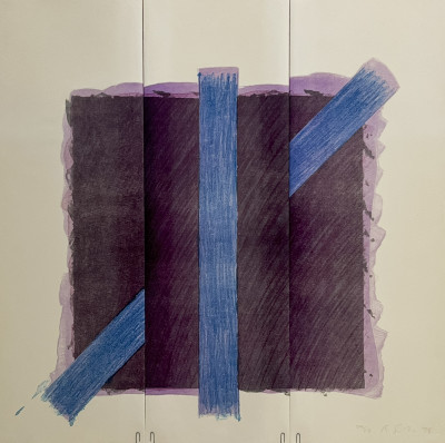 Richard Smith - Untitled (Abstract in Blue and Purple)