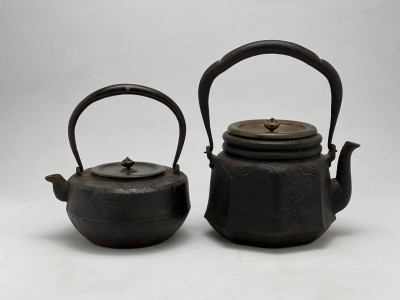 Image for Lot Japenese Tetsubin Iron Teapots, Group of 2