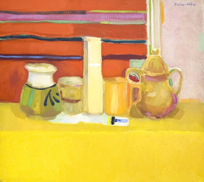 Title Ralph Della-Volpe - Still Life on a Yellow Table / Artist